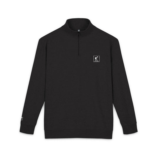 Embroidered Minimalist Quarter-Zip Fleece Pullover